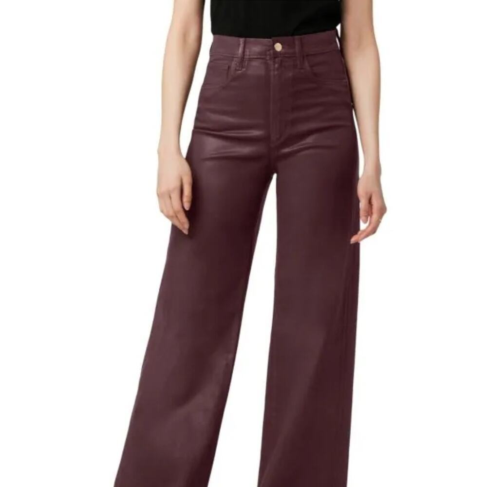 JOE'S JEANS Women's Coated High Rise Wide Leg Full-Length Jeans - Size 31 - NWT